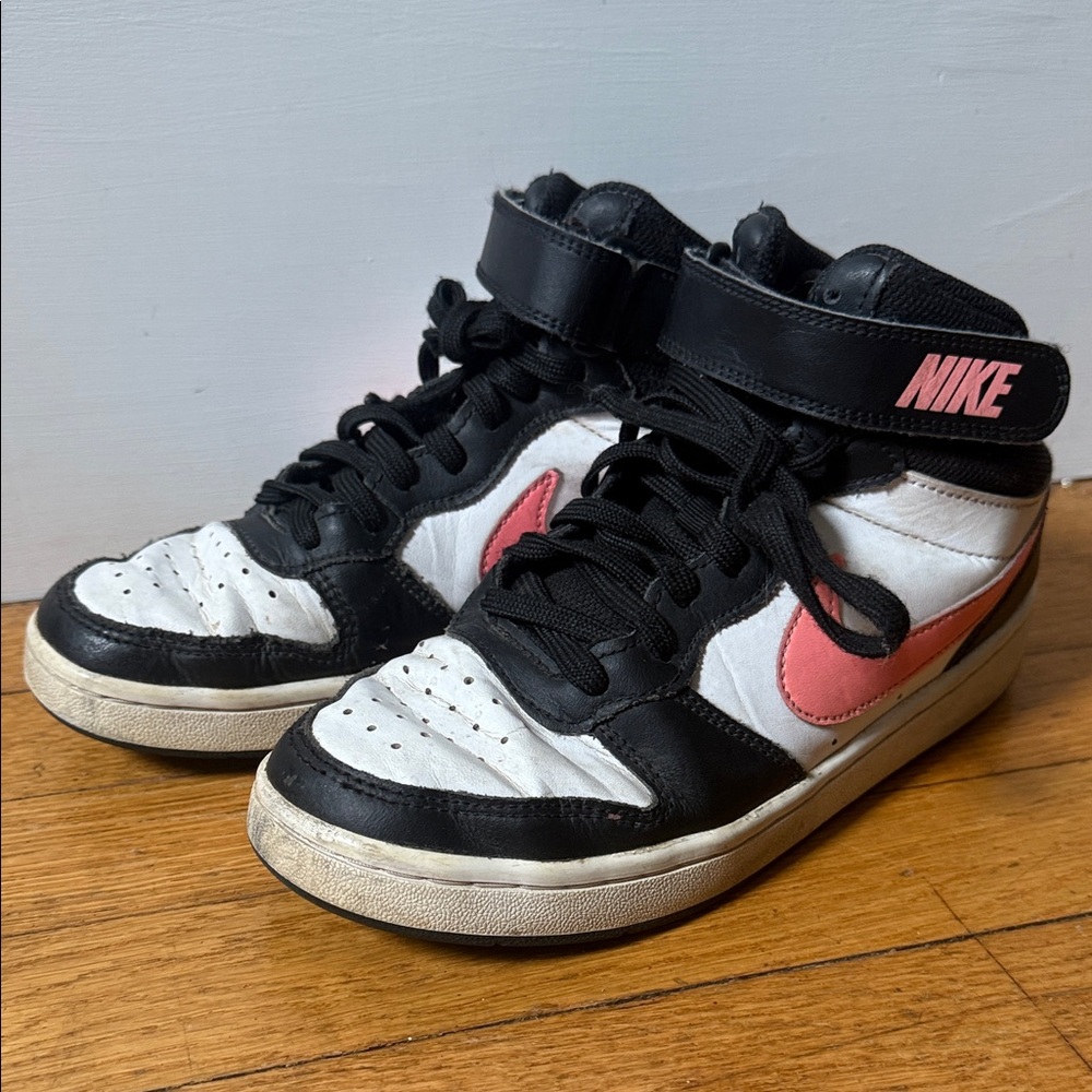 Nike Kids Sneakers - Black, White, and Pink